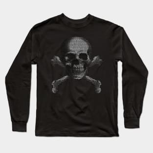 Hacker Skull and Crossbones Long Sleeve T-Shirt